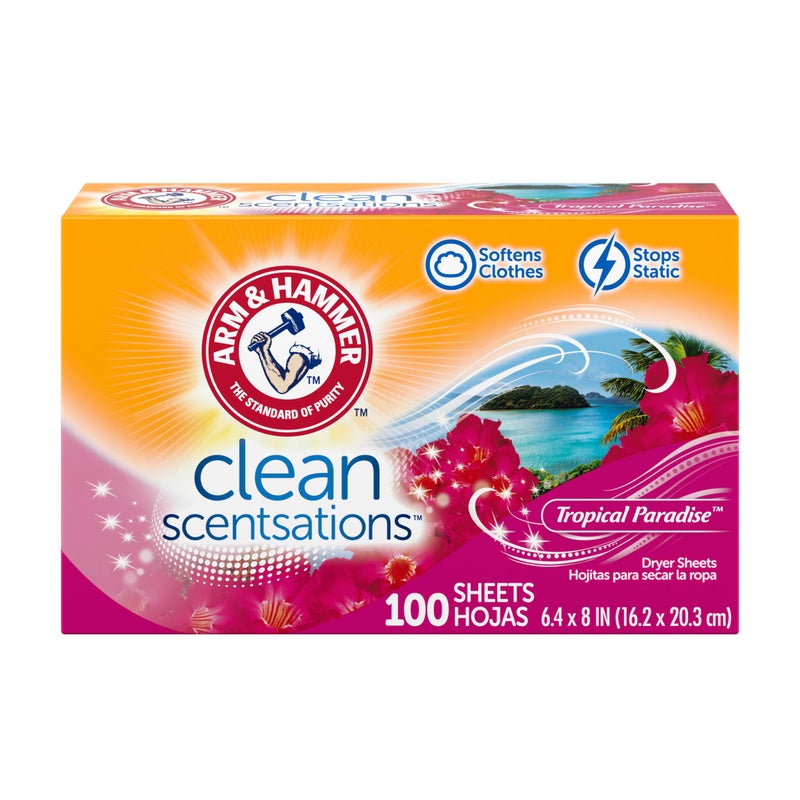 ARM & HAMMER Fabric Softener Sheets, Tropical Paradise, 100 ct - Image 1